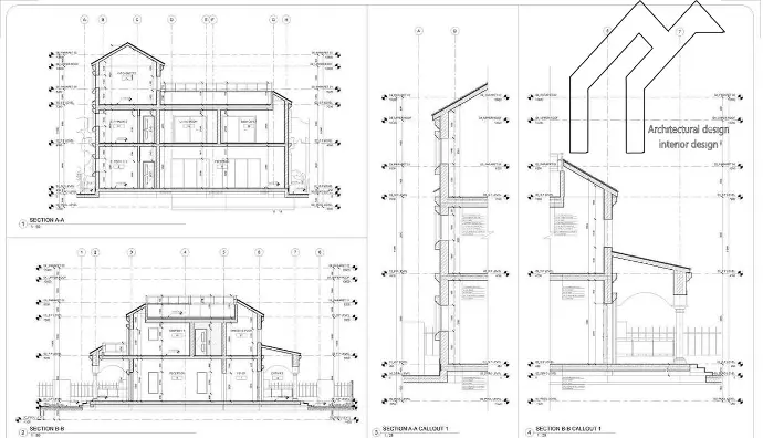 تصميم مخطط معماري فيلا 300م