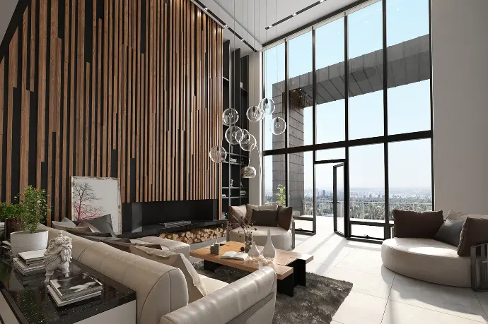 مشروع تصميم لفيلا دورين من الطراز الحديث